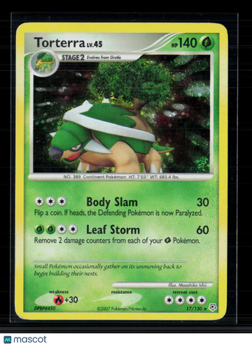 Pokemon 2010 Diamond & Pearl Torterra #17/130