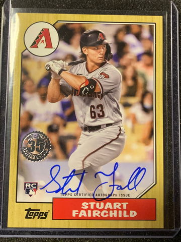 2022 Topps Series 1 Stuart Fairchild 1987 On Card Auto 87BA-SF