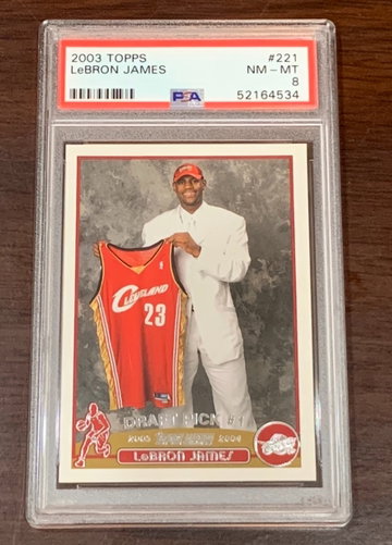2003 Topps Lebron James PSA 8