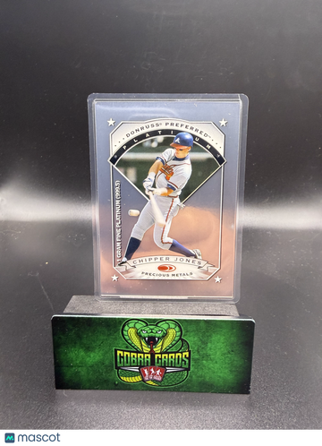 1997 Donruss Preferred Precious Metals Platinum Chipper Jones #16 /25 1 Gram Fine Platinum (999.5)