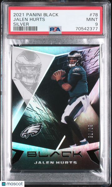 2021 Panini Black Jalen Hurts #78 /75 PSA 9