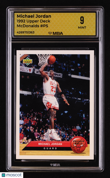 1992 Upper Deck McDonalds Michael Jordan #P5 MBA 9