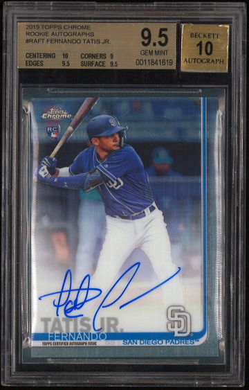 2019 Topps Chrome Fernando Tatis Jr Auto BGS 9.5