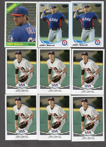 Joey Gallo Baseball Card Lot (17) - Mostly Rookies, Nice Variety Rangers