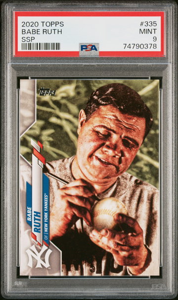 2020 Topps Base Set Photo Variation Babe Ruth #335B PSA 9