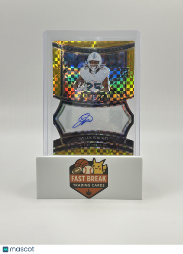 2025 Panini Select Football Prizm Jaylen Wright #RSP-JWT Gold Checkerboard /10 RC