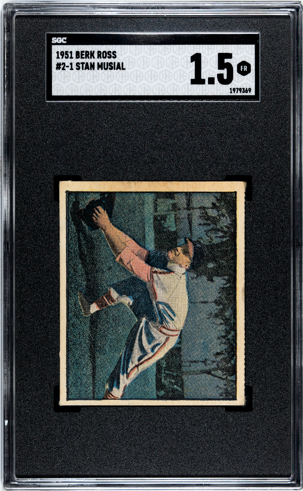1951 Berk Ross Stan Musial #2-1 SGC 1.5