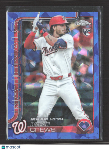 2025 Topps Chrome Update Dylan Crews #USC190 Blue Sapphire RC
