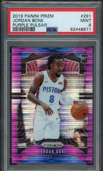 2019 Prizm Jordan Bone Purple Pulsar /35 PSA 9 