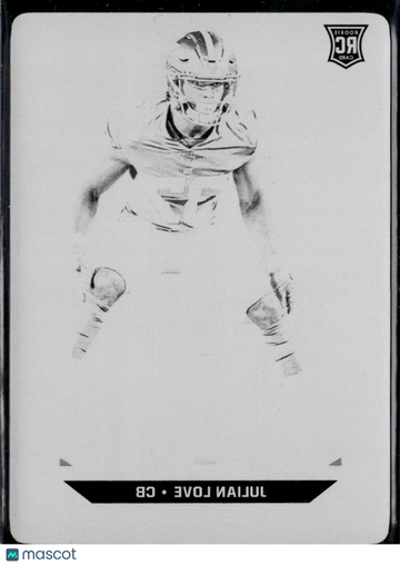 Julian Love 2020 Panini Plates & Patches Football Printing Plate Black Printing /1 New York Giants