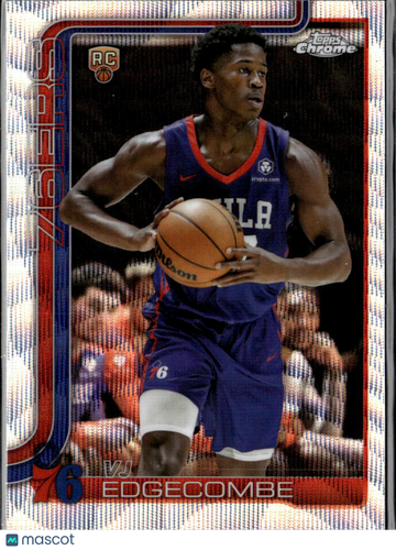 VJ Edgecombe 2025 Topps Chrome RC Philadelphia 76ers