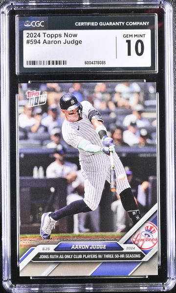2024 TOPPS AARON JUDGE #594 CGC 10