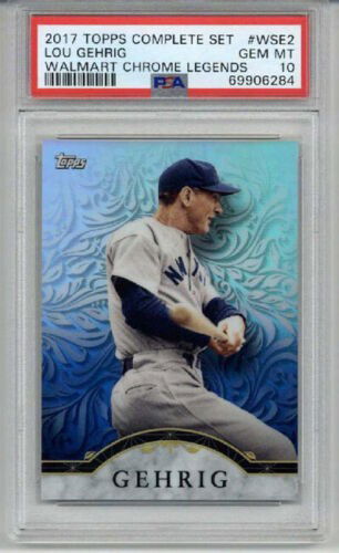 2017 TOPPS COMPLETE SET WALMART CHROME LEGENDS #WSE2 LOU GEHRIG PSA 10 LOW POP
