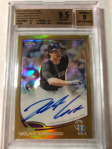 2013 Topps Chrome auto 7/50 Nolan Arenado True Gem