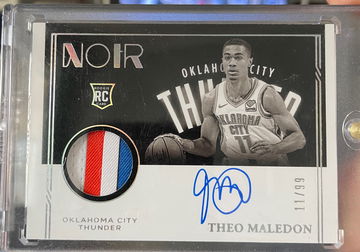 Theo Maledon 2020-21 Noir color Rc Rookie Auto Autograph jersey Patch #11/99 jersey #