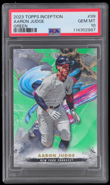 2023 Topps Inception Aaron Judge Green PSA 10