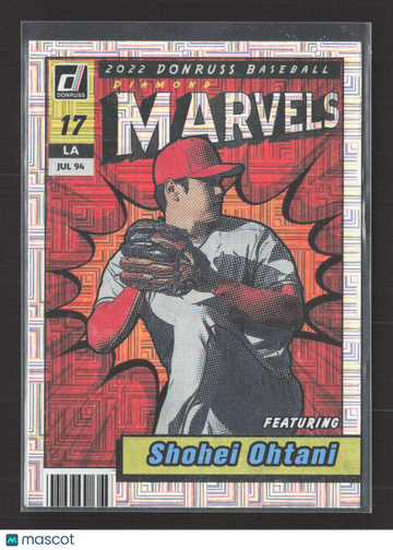 2022 Panini Donruss Diamond Marvels M-9 Shohei Ohtani Angels Baseball Card Excellent