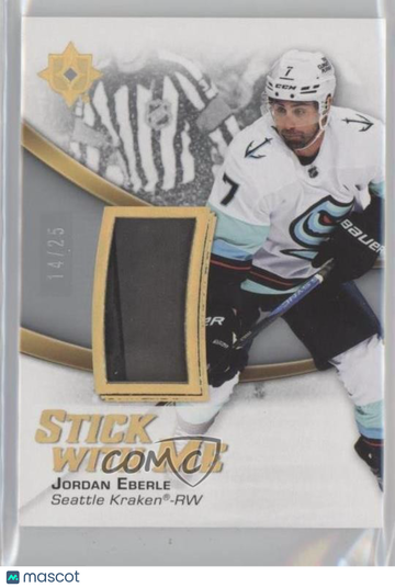 2022-23 Upper Deck Ultimate Collection Jordan Eberle #SWM-JE [Base] 14/25 Memorabilia Insert