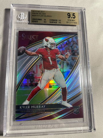 2019 Select Kyler Murray Field Level Silver Prizm BGS 9.5 Gem + 10 Centering