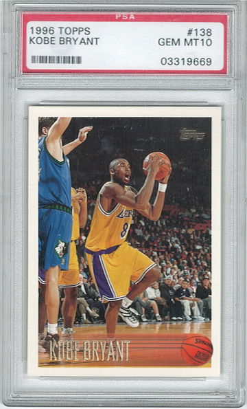 1996 Topps Kobe Bryant PSA 10 Gem-Mint