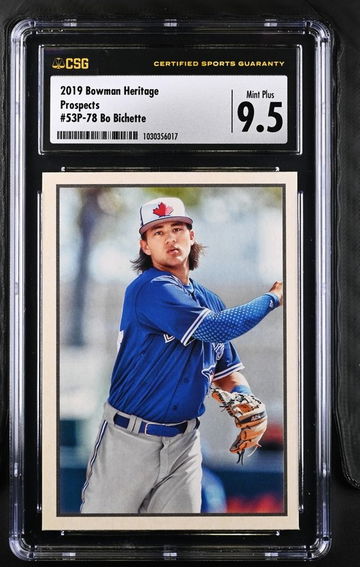 2019 Bowman Heritage Prospects Bo Bichette CSG 9.5 Mint Plus