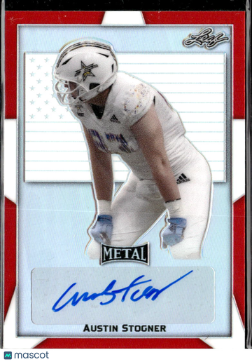 Austin Stogner 2019 Leaf Metal All-American Bowl Auto Red /3 Oklahoma Sooners