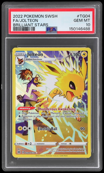 2022 Pokemon Sword And Shield Brilliant Stars Jolteon Trainers Gallery PSA 10