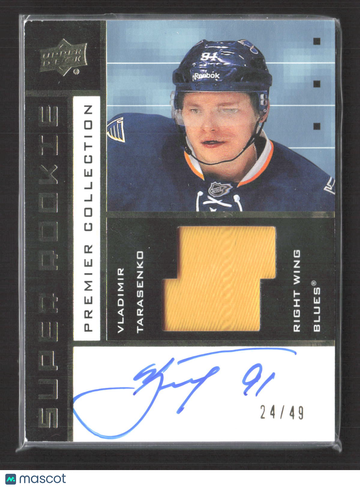 2017 Upper Deck Premier Super Rookie Vladimir Tarasenko #SRV-VL /49 Jersey Patch Game-Used Hockey Memorabilia