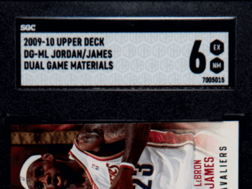 2009 Upper Deck James Jordan #DG-ML Dual Game Mat. SGC 6