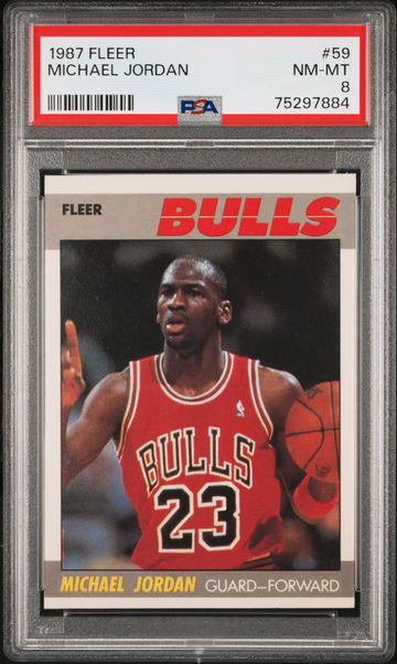 1987 Fleer Michael Jordan #59 PSA 8