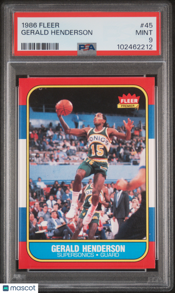 1986 Fleer Gerald Henderson #45 PSA 9