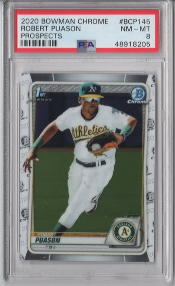 2020 Bowman Chrome Prospects Robert Puason PSA 8