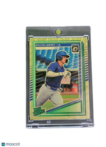 2025 Panini Donruss Optic Prizm Kellon Lindsey #191 Gold Vinyl 1 of 1 Rated Prospect