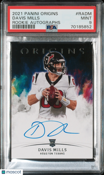 2021 Origins Davis Mills Rookie Auto PSA 9