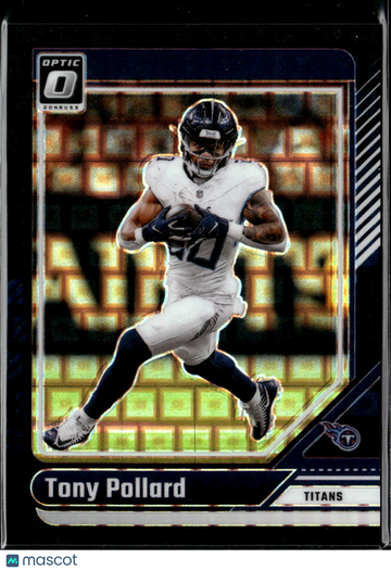 Tony Pollard 2024 Donruss Optic Football Gold Prizm /25 Tennessee Titans