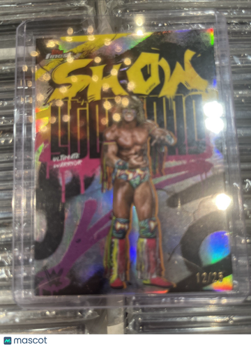 2025 Topps Finest WWE Ultimate Warrior Black Refractor Parallel/Variety Insert