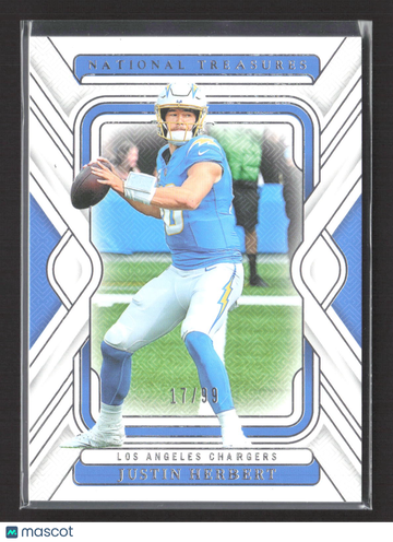 2025 Panini National Treasures Justin Herbert #55 /99