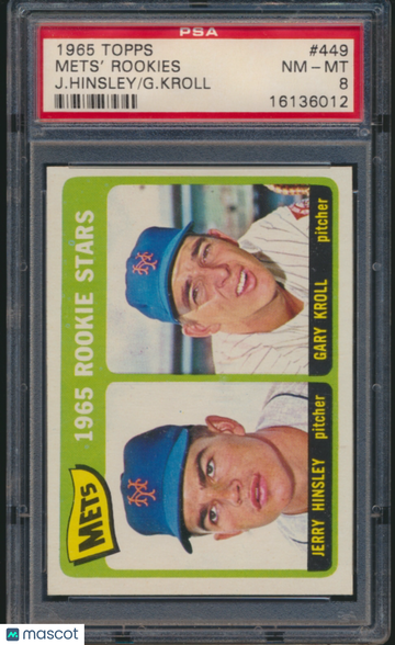 1965 Topps John Tsitouris #221 PSA 8