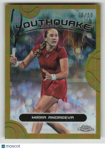 2025 Topps Chrome Youthquake Mirra Andreeva #YQE-9 06/50