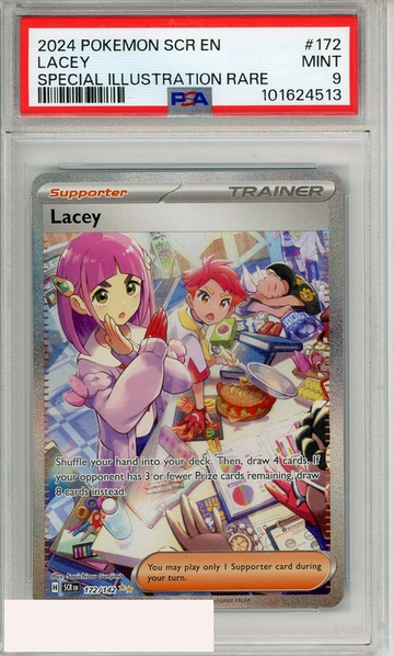 2024 POKEMON SCR EN-STELLAR CROWN LACEY #172 SIR PSA 9 MINT