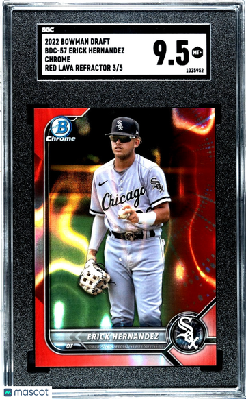 2022 Bowman Chrome Erick Hernandez #BDC-127 Chrome Rookie SGC 9.5