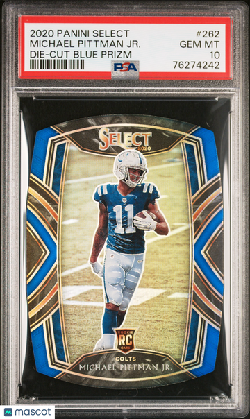 2020 Panini Select Michael Pittman JR. #262 Die-Cut Blue Prizm PSA 10