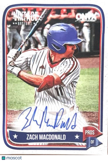 2024 Onyx Vintage Extended Autographs Zach MacDonald #VAZAMA