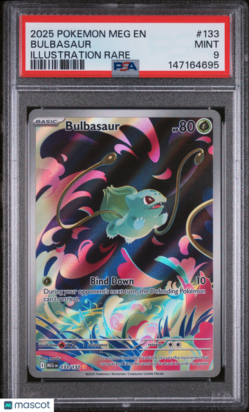 2025 Pokemon Meg EN-Mega Evolution Bulbasaur Illustration Rare PSA 9 #133