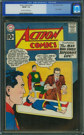ACTION COMICS #281, CGC 7.0 FVF