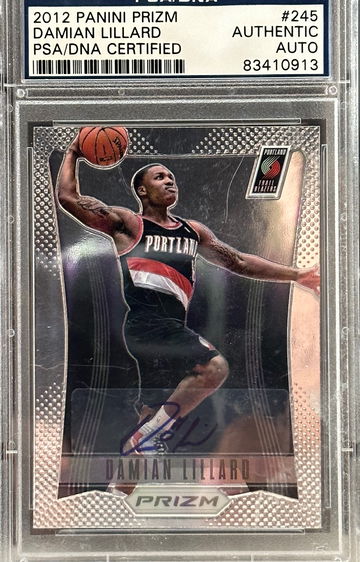 2012 Panini Prizm Damian Lillard Auto Autograph PSA Leaf
