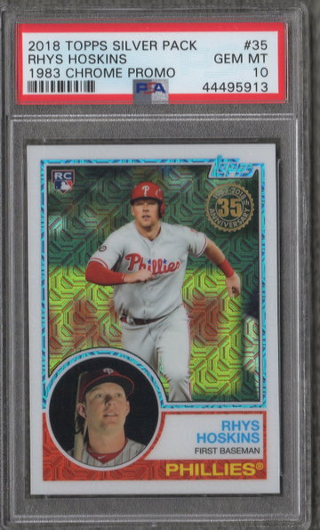 2018 Topps 1983 Chrome Promo Rhys Hoskins PSA 10