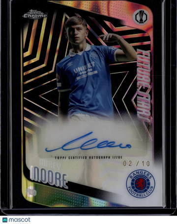 2026 Topps Chrome UEFA Club Competitions Future Stars Mikey Moore #FSA-MM Black Gold /10