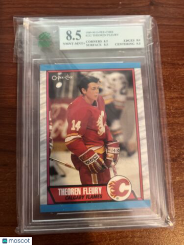 1989-90 O-Pee-Chee Theo Fleury #232 MNT 8.5