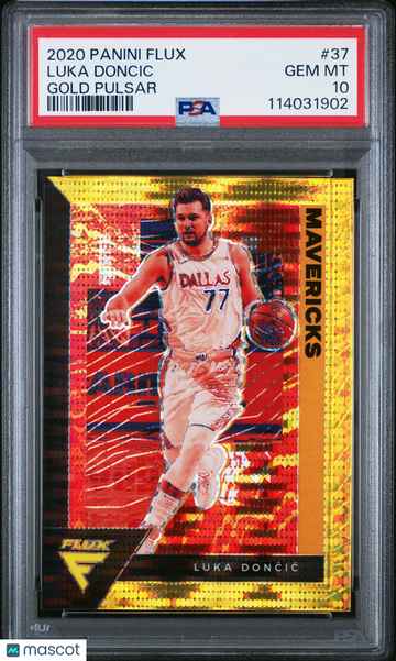 2020 Panini Flux Luka Doncic #37 Gold Pulsar PSA 10
